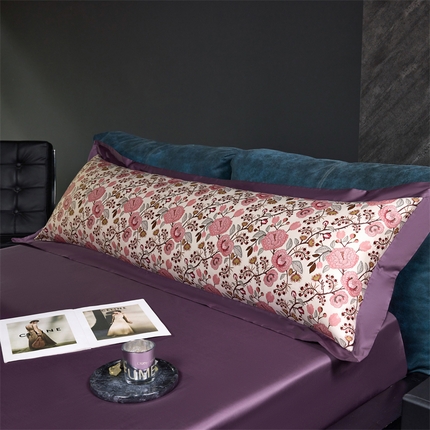 91家纺网 家纺一手货源 找家纺 （总）八十八家纺 2024新款双股活性贡缎长绒棉数码印花单品及套件--双人枕套