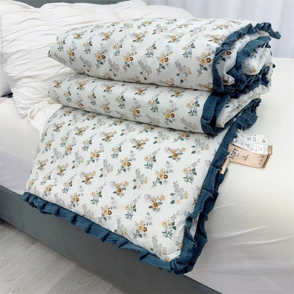 91家纺网 家纺一手货源 找家纺 （总）蓝庭全棉印花花边冬被大豆被春秋被芯被子可机洗