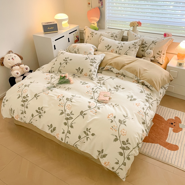 91家纺网 家纺一手货源 找家纺 慕尚家纺 2025新款原棉磨毛四件套单被套系列-单被套 向阳花开