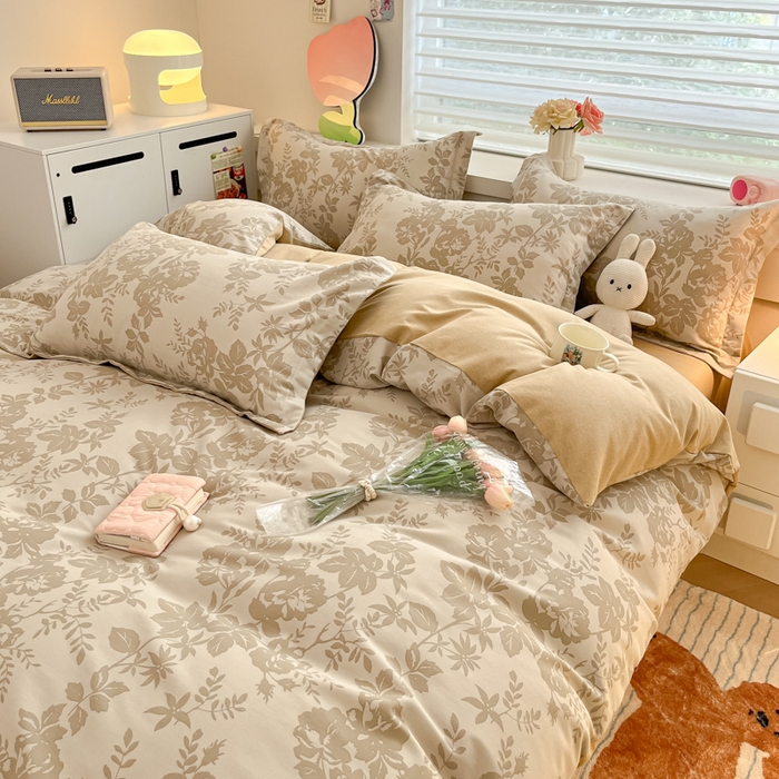 91家纺网 家纺一手货源 找家纺 慕尚家纺 2025新款原棉磨毛四件套单被套系列-单被套 伊闻