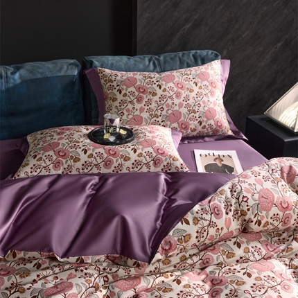 91家纺网 家纺一手货源 找家纺 （总）八十八家纺 2024新款双股活性贡缎长绒棉数码印花单品及套件--枕套