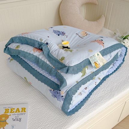 91家纺网 家纺一手货源 找家纺 （总）芯恋 2025款提花韩版花边豆豆冬被被子春秋被芯大豆被豆豆被