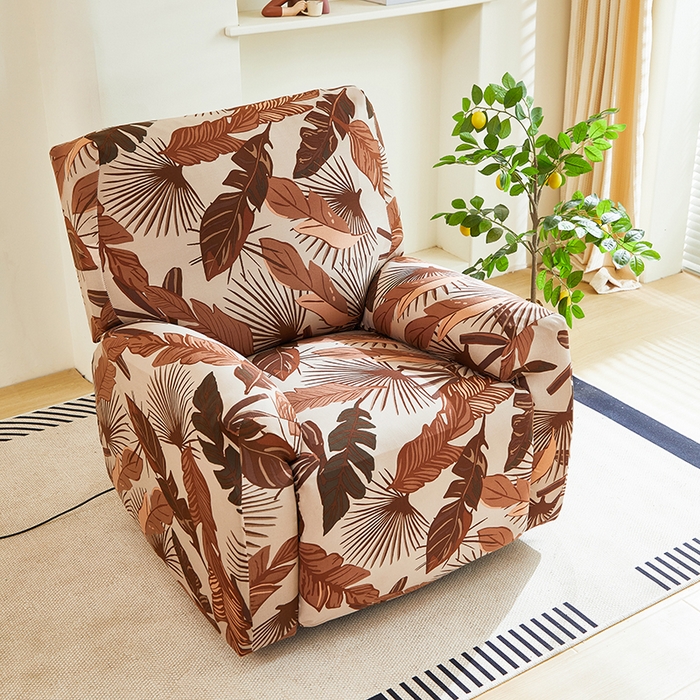 91家纺网 家纺一手货源 找家纺 逐日沙发套 2024新款牛奶丝印花系列-芝华仕沙发套 芝华仕-棕叶