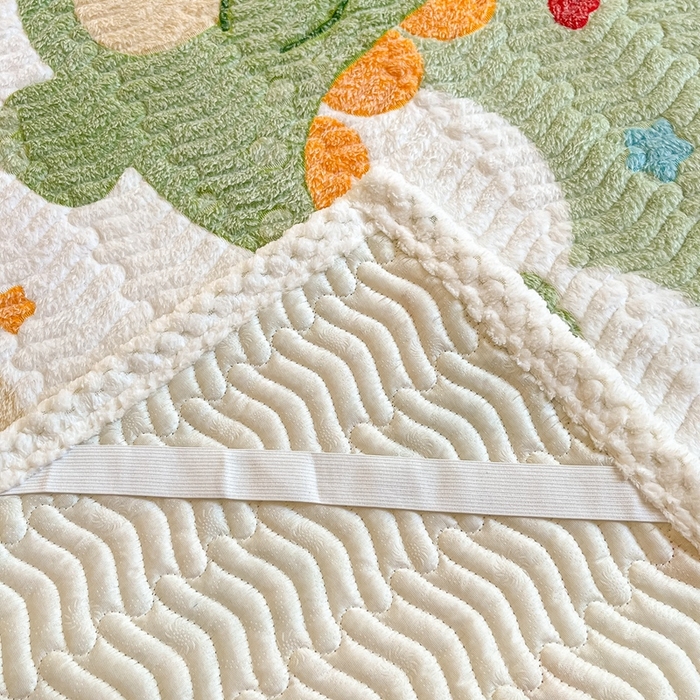 91家纺网 家纺一手货源 找家纺 川悦生活 2024新款A类印花雪花绒床垫加厚绒保暖床护垫 床垫甜系龙龙