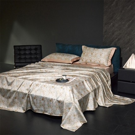 91家纺网 家纺一手货源 找家纺 （总）八十八家纺 2024新款双股活性贡缎长绒棉数码印花单品及套件--床单