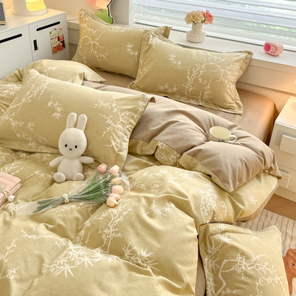 91家纺网 家纺一手货源 找家纺 （总）慕尚家纺 2025新款原棉磨毛四件套单被套系列-单被套