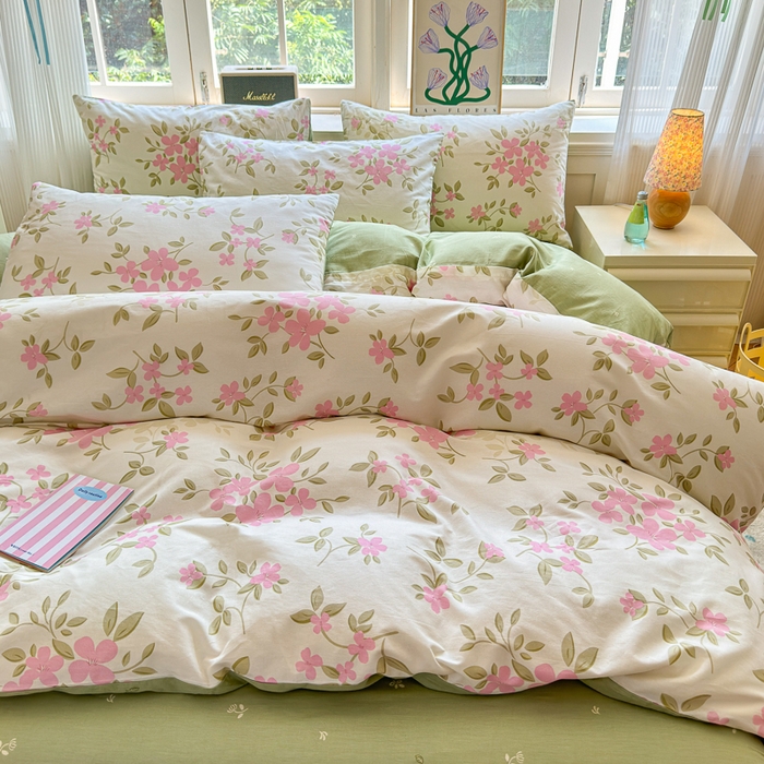 91家纺网 家纺一手货源 找家纺 清雅福 2024新款全棉13070印花单品系列-单被套 花舞轻盈