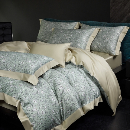 91家纺网 家纺一手货源 找家纺 （总）八十八家纺 2024新款双股活性贡缎长绒棉数码印花单品及套件--被套