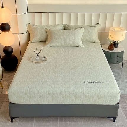 91家纺网 家纺一手货源 找家纺 （总）春皖家纺 2025新款棉天丝磨毛刺绣磨毛单床笠 (第一版)