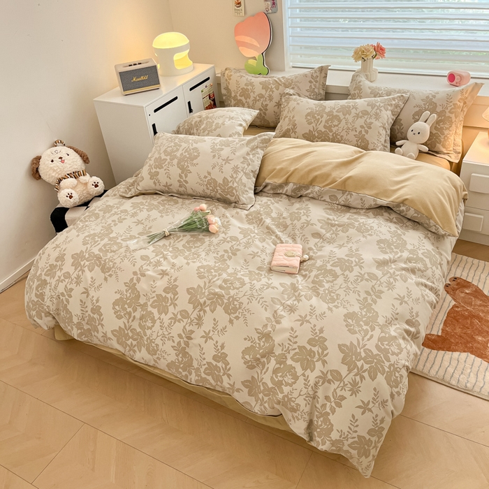 91家纺网 家纺一手货源 找家纺 慕尚家纺 2025新款原棉磨毛四件套单被套系列-单被套 伊闻