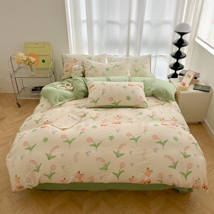 91家纺网 家纺一手货源 找家纺 （总）悦织湾家纺 2025新款卡通印花水洗棉四件套