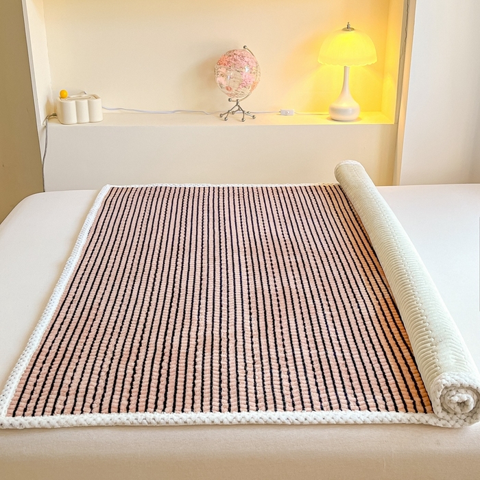 91家纺网 家纺一手货源 找家纺 川悦生活 2024新款A类印花雪花绒床垫加厚绒保暖床护垫 床垫秋语-茶咖