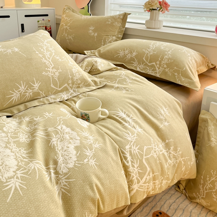 91家纺网 家纺一手货源 找家纺 慕尚家纺 2025新款原棉磨毛四件套单被套系列-单被套 悠香