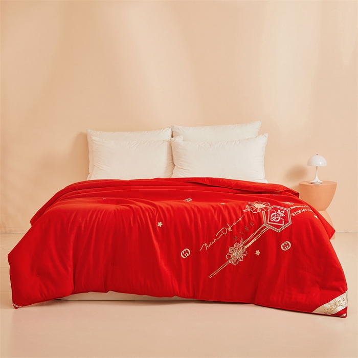 91家纺网 家纺一手货源 找家纺 美伦美 2024新款臻品 臻品红