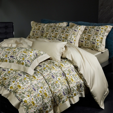 91家纺网 家纺一手货源 找家纺 （总）八十八家纺 2024新款双股活性贡缎长绒棉数码印花单品及套件--被套