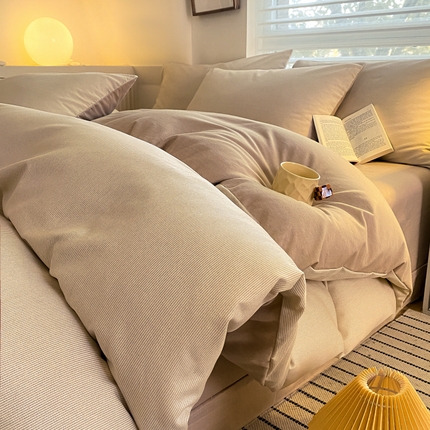 91家纺网 家纺一手货源 找家纺 （总）慕尚家纺 2025新款原棉磨毛四件套单被套系列-四件套