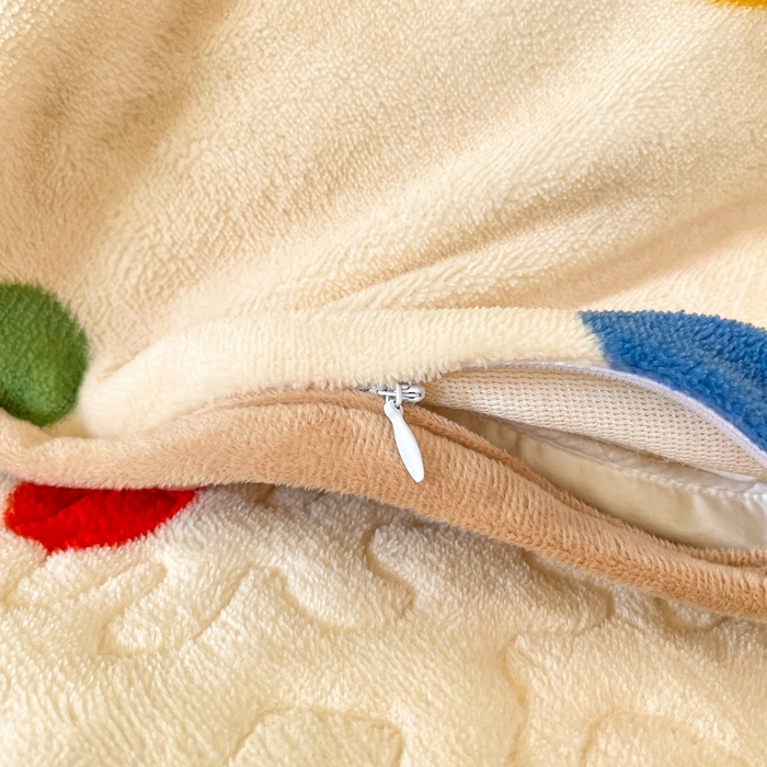 91家纺网 家纺一手货源 找家纺 赫梵茜 2024新款高克重安抚豆豆被套牛奶绒夹棉床盖四件套 波点小熊