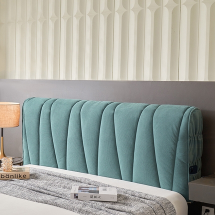 91家纺网 家纺一手货源 找家纺 （总）情恒家纺 2025新款抽条牛奶绒斜线款床头罩大靠背靠垫