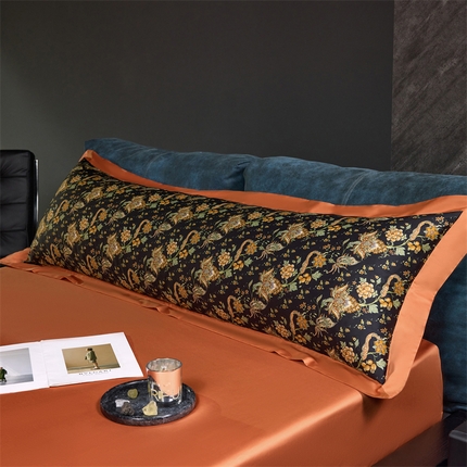 91家纺网 家纺一手货源 找家纺 （总）八十八家纺 2024新款双股活性贡缎长绒棉数码印花单品及套件--双人枕套