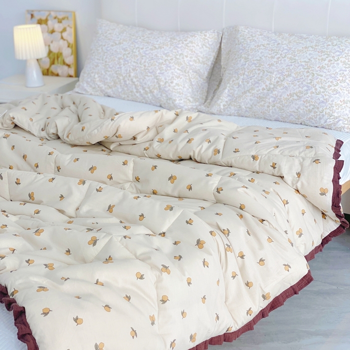 91家纺网 家纺一手货源 找家纺 （总）蓝庭全棉印花花边冬被大豆被春秋被芯被子可机洗