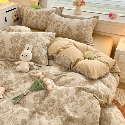 91家纺网 家纺一手货源 找家纺 （总）慕尚家纺 2025新款原棉磨毛四件套单被套系列-单被套