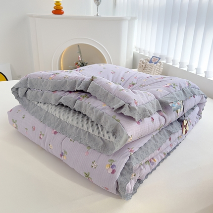 91家纺网 家纺一手货源 找家纺 （总）芯恋 2025款提花韩版花边豆豆冬被被子春秋被芯大豆被豆豆被