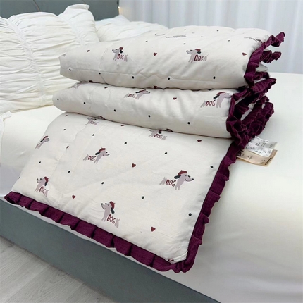 91家纺网 家纺一手货源 找家纺 （总）蓝庭全棉印花花边冬被大豆被春秋被芯被子可机洗