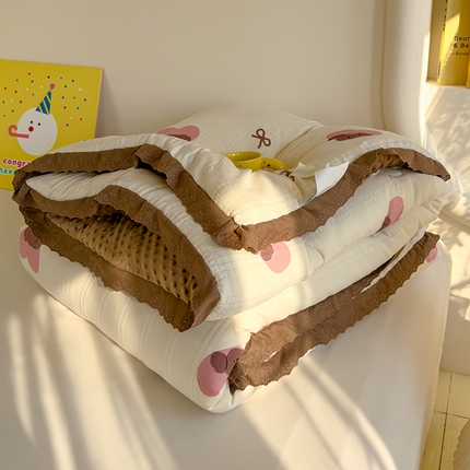 芯恋 2025款提花韩版花边豆豆冬被被子春秋被芯大豆被豆豆被呆萌小狗