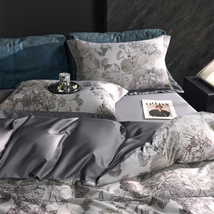 91家纺网 家纺一手货源 找家纺 （总）八十八家纺 2024新款双股活性贡缎长绒棉数码印花单品及套件--枕套