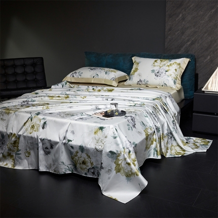 91家纺网 家纺一手货源 找家纺 （总）八十八家纺 2024新款双股活性贡缎长绒棉数码印花单品及套件--床单