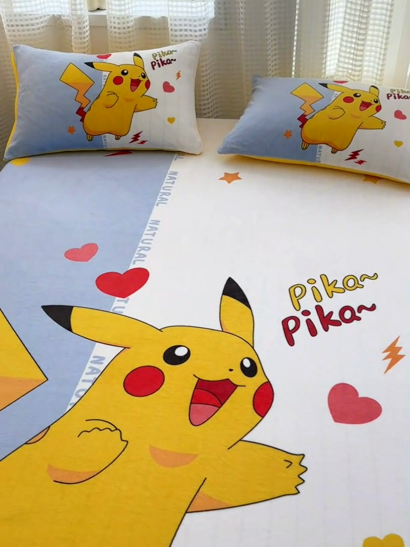 91家纺网 家纺一手货源 找家纺 ds生活馆 2026新款大版数码印花牛奶绒单床笠 开心皮卡