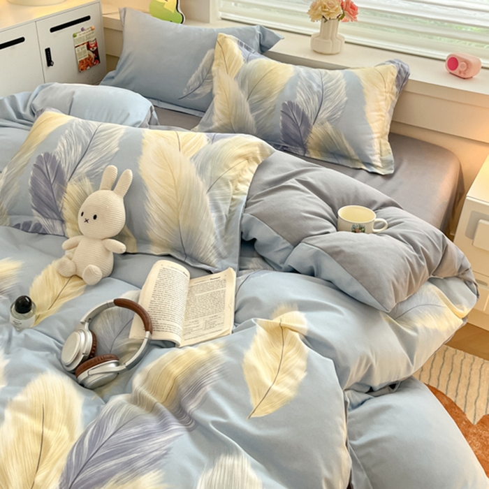 91家纺网 家纺一手货源 找家纺 慕尚家纺 2025新款原棉磨毛四件套单被套系列-单被套 香染