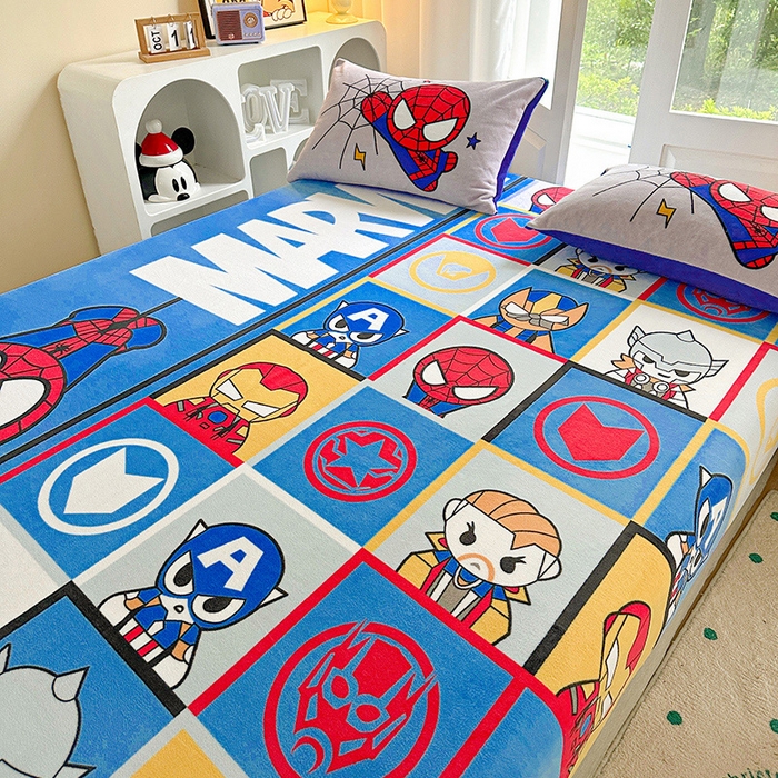 91家纺网 家纺一手货源 找家纺 ds生活馆 2026新款大版数码印花牛奶绒单床笠 英雄联盟