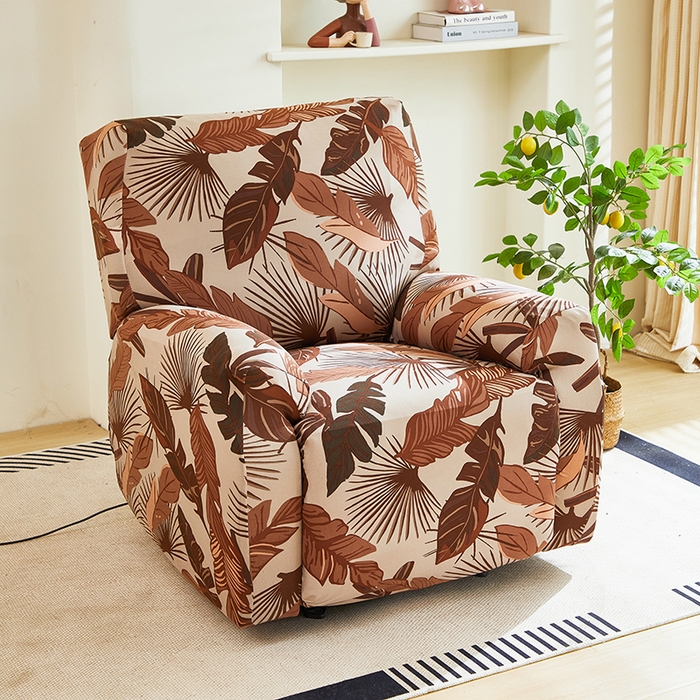 91家纺网 家纺一手货源 找家纺 逐日沙发套 2024新款牛奶丝印花系列-芝华仕沙发套 芝华仕-棕叶