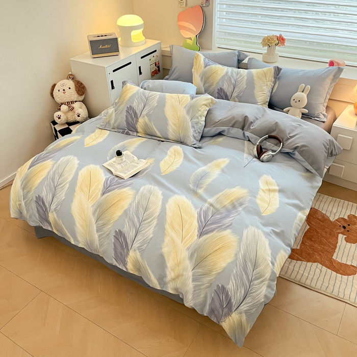 91家纺网 家纺一手货源 找家纺 慕尚家纺 2025新款原棉磨毛四件套单被套系列-单被套 香染