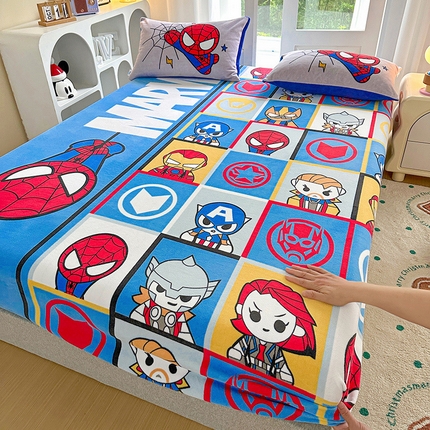 91家纺网 家纺一手货源 找家纺 （总）ds生活馆 2025新款大版数码印花牛奶绒单床笠