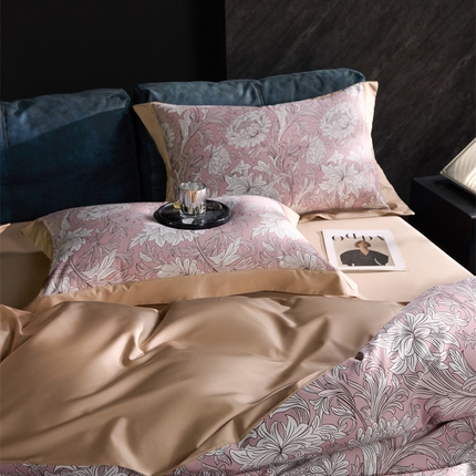 91家纺网 家纺一手货源 找家纺 （总）八十八家纺 2024新款双股活性贡缎长绒棉数码印花单品及套件--枕套