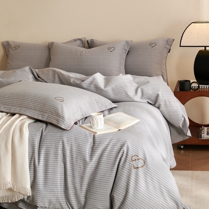 91家纺网 家纺一手货源 找家纺 （总）榻尚家居 2024新款加厚全棉磨毛永恒格调系列四件套