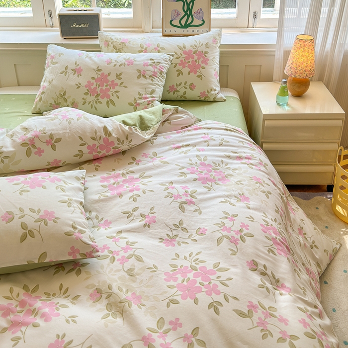 91家纺网 家纺一手货源 找家纺 清雅福 2024新款全棉13070印花单品系列-单被套 花舞轻盈