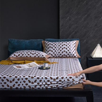 91家纺网 家纺一手货源 找家纺 （总）八十八家纺 2024新款双股活性贡缎长绒棉数码印花单品及套件--床笠