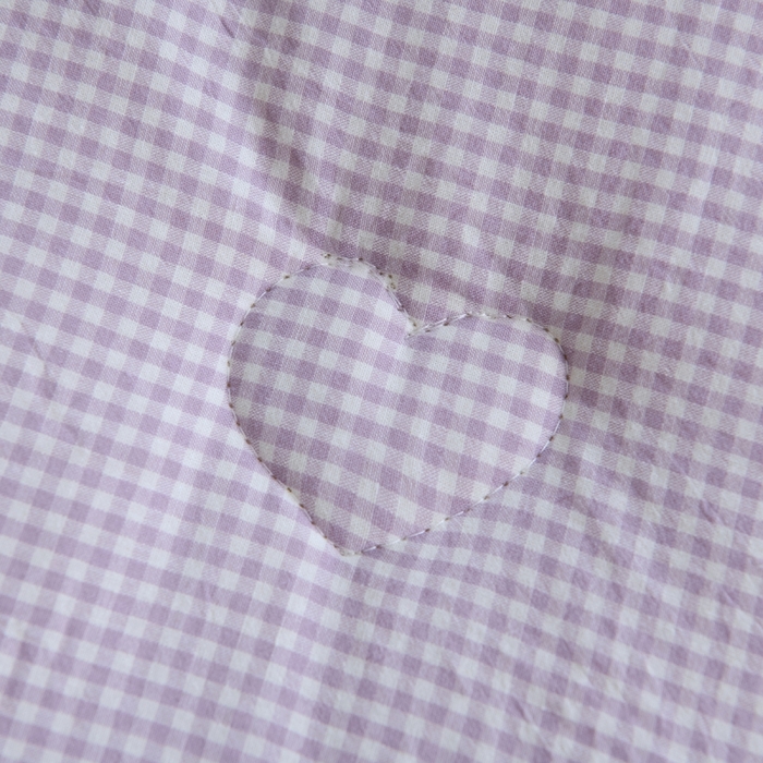 91家纺网 家纺一手货源 找家纺 久典家居 2024新款A类全棉色织水洗棉花边款大豆被 糖果紫