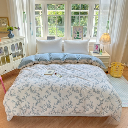 清雅福 2024新款全棉13070印花单品系列-单被套 满庭米