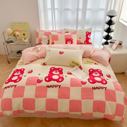 91家纺网 家纺一手货源 找家纺 （总）悦织湾家纺 2025新款卡通印花水洗棉四件套