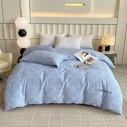 91家纺网 家纺一手货源 找家纺 （总）春皖家纺 2025新款棉天丝磨毛刺绣磨毛单被套 (第一版)