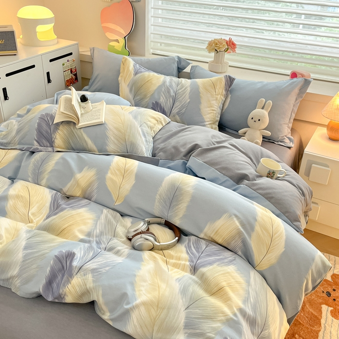 91家纺网 家纺一手货源 找家纺 慕尚家纺 2025新款原棉磨毛四件套单被套系列-单被套 香染