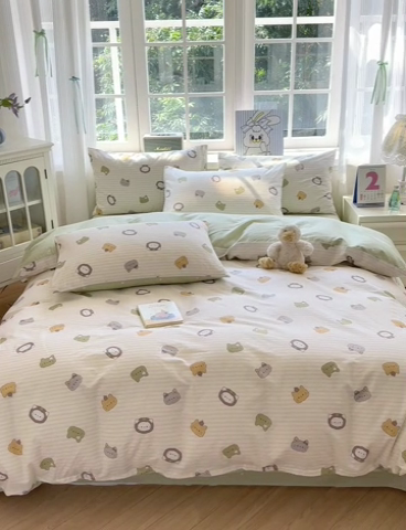 91家纺网 家纺一手货源 找家纺 清雅福 2024新款全棉13070印花单品系列-单被套 乐游原米