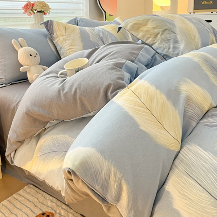 91家纺网 家纺一手货源 找家纺 慕尚家纺 2025新款原棉磨毛四件套单被套系列-单被套 香染