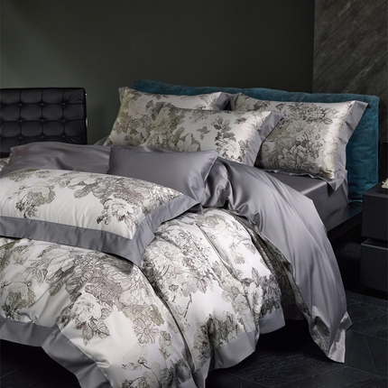 91家纺网 家纺一手货源 找家纺 （总）八十八家纺 2024新款双股活性贡缎长绒棉数码印花单品及套件--被套