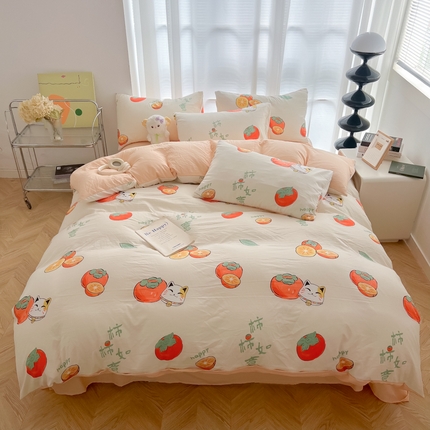 91家纺网 家纺一手货源 找家纺 （总）悦织湾家纺 2025新款卡通印花水洗棉四件套