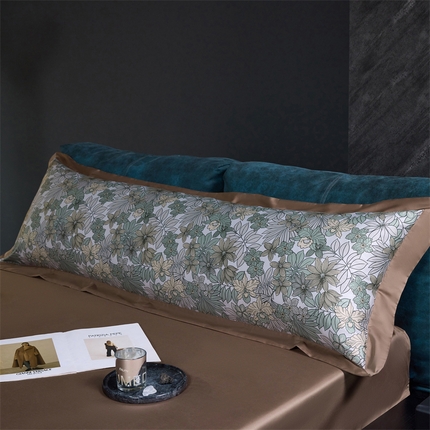 91家纺网 家纺一手货源 找家纺 （总）八十八家纺 2024新款双股活性贡缎长绒棉数码印花单品及套件--双人枕套